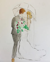 Load image into Gallery viewer, Custom Watercolor Wedding Portait
